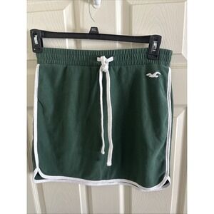 Y2K 2000s Hollister Women's Green Micro Mini Skirt Size Small Athleisure Wear